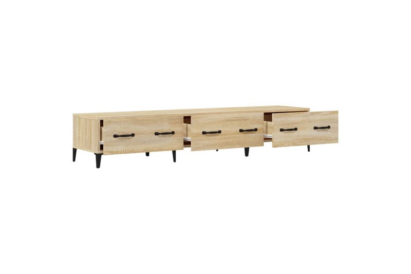 beBasic TV-benk sonoma eik 150x34,5x30 cm konstruert tre - Brun - Møbler - Mediamøbel & tv møbel - TV-benk & mediabenk