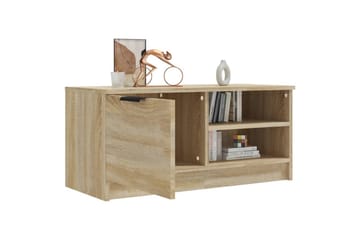 beBasic TV-benk sonoma eik 80x35x36,5 cm konstruert tre - Brun - Møbler - Mediamøbel & tv møbel - TV-benk & mediabenk