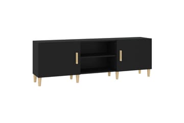 beBasic TV-benk svart 150x30x50 cm konstruert tre - Svart - Møbler - Mediamøbel & tv møbel - TV-benk & mediabenk