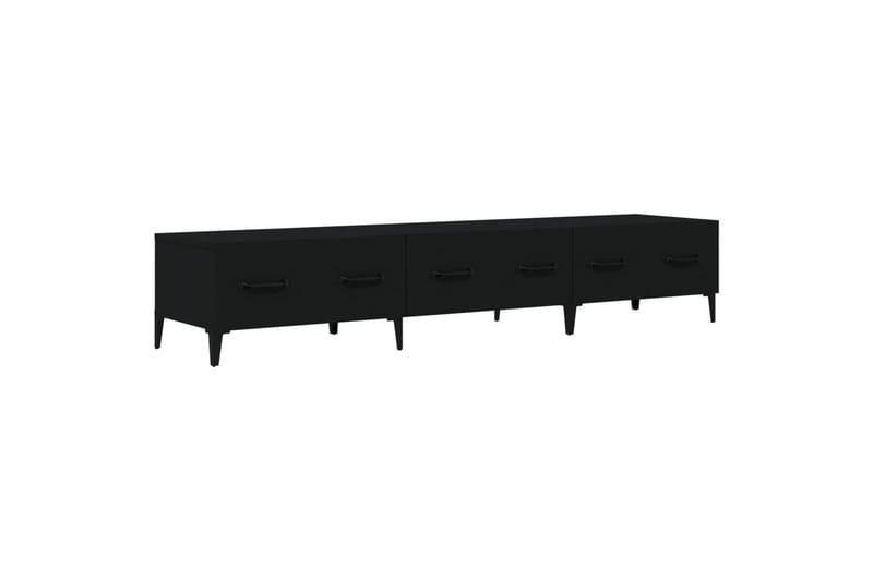 beBasic TV-benk svart 150x34,5x30 cm konstruert tre - Svart - Møbler - Mediamøbel & tv møbel - TV-benk & mediabenk
