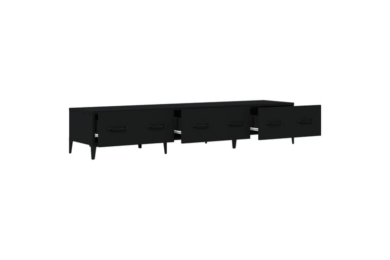 beBasic TV-benk svart 150x34,5x30 cm konstruert tre - Svart - Møbler - Mediamøbel & tv møbel - TV-benk & mediabenk