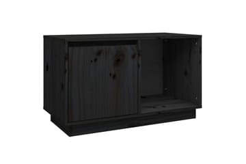 beBasic TV-benk svart 74x35x44 cm heltre furu - Svart - Møbler - Mediamøbel & tv møbel - TV-benk & mediabenk