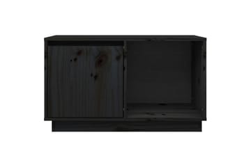 beBasic TV-benk svart 74x35x44 cm heltre furu - Svart - Møbler - Mediamøbel & tv møbel - TV-benk & mediabenk