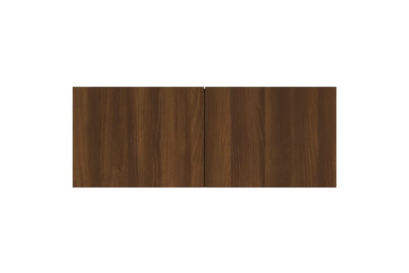 beBasic TV-benker 2 stk brun eik 80x30x30 cm konstruert tre - Brun - Møbler - Mediamøbel & tv møbel - TV-benk & mediabenk