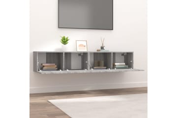 beBasic TV-benker 2 stk grå sonoma 80x30x30 cm konstruert tre - GrÃ¥ - Møbler - Mediamøbel & tv møbel - TV-benk & mediabenk