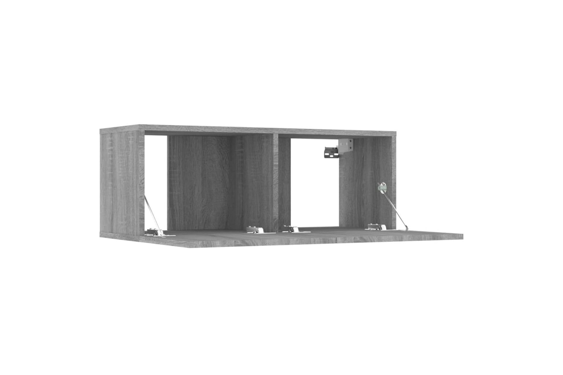 beBasic TV-benker 2 stk grå sonoma 80x30x30 cm konstruert tre - GrÃ¥ - Møbler - Mediamøbel & tv møbel - TV-benk & mediabenk