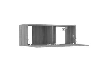 beBasic TV-benker 2 stk grå sonoma 80x30x30 cm konstruert tre - GrÃ¥ - Møbler - Mediamøbel & tv møbel - TV-benk & mediabenk
