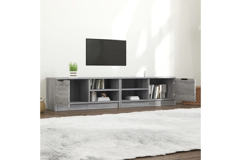 beBasic TV-benker 2 stk grå sonoma 80x35x36,5 cm konstruert tre - GrÃ¥ - TV-benk & mediabenk