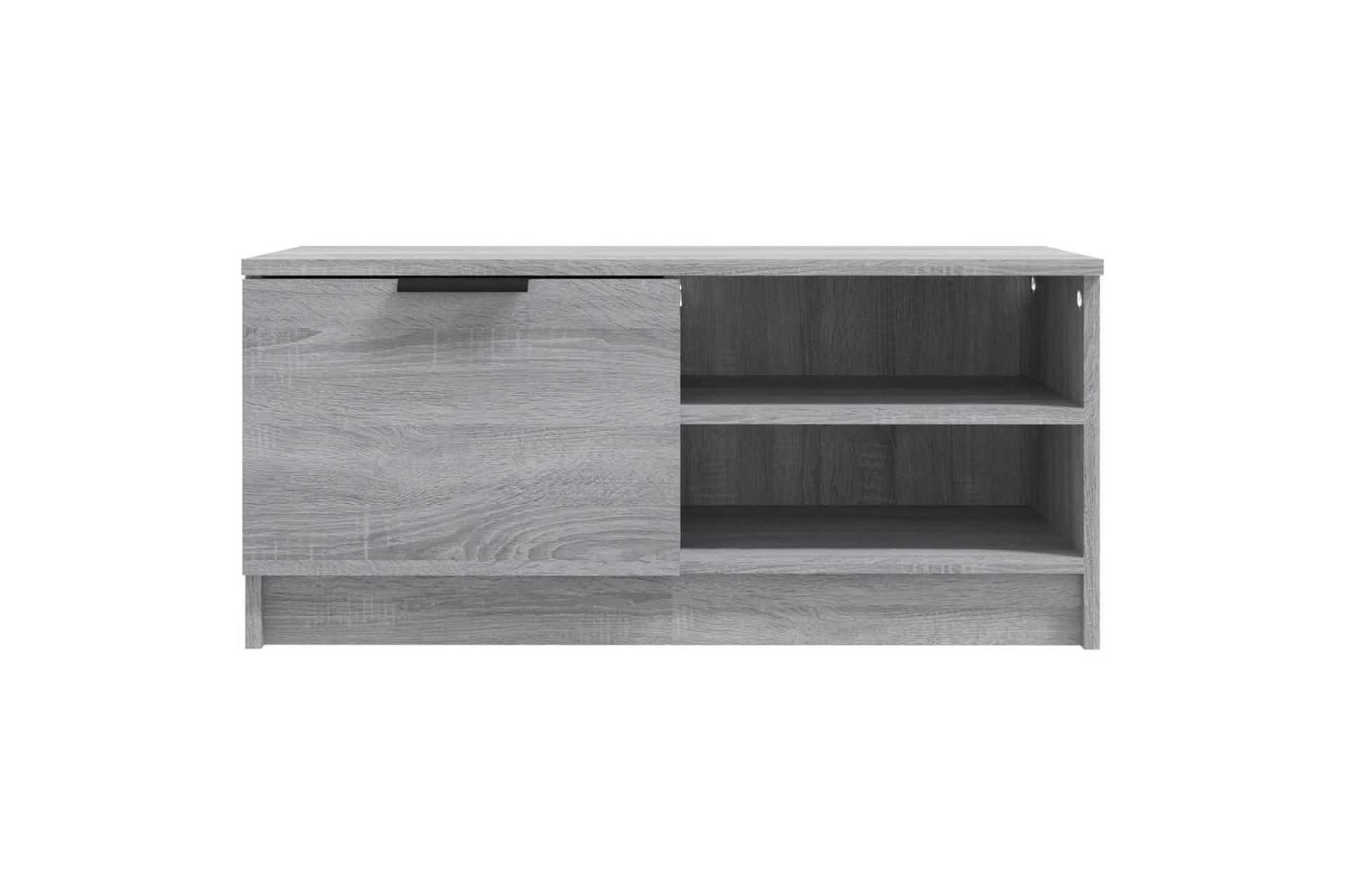 beBasic TV-benker 2 stk grå sonoma 80x35x36,5 cm konstruert tre - GrÃ¥ - Møbler - Mediamøbel & tv møbel - TV-benk & mediabenk