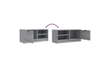 beBasic TV-benker 2 stk grå sonoma 80x35x36,5 cm konstruert tre - GrÃ¥ - Møbler - Mediamøbel & tv møbel - TV-benk & mediabenk