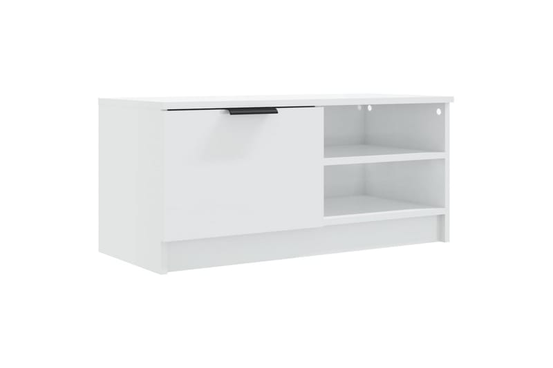 beBasic TV-benker 2 stk høyglans hvit 80x35x36,5 cm konstruert tre - Hvit - Møbler - Mediamøbel & tv møbel - TV-benk & mediabenk