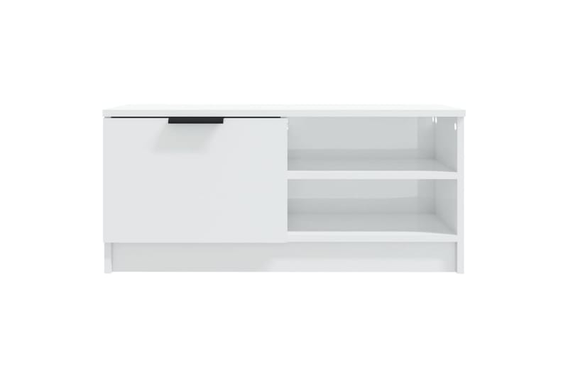 beBasic TV-benker 2 stk høyglans hvit 80x35x36,5 cm konstruert tre - Hvit - Møbler - Mediamøbel & tv møbel - TV-benk & mediabenk