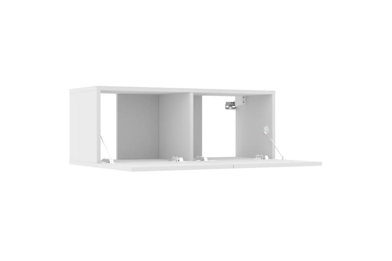 beBasic TV-benker 2 stk hvit 80x30x30 cm konstruert tre - Hvit - TV-benk & mediabenk