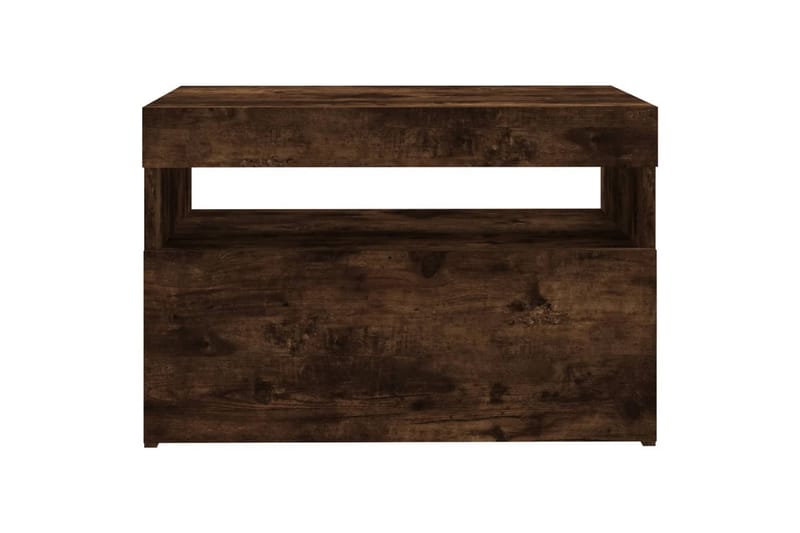 beBasic TV-benker 2 stk med LED-lys røkt eik 60x35x40 cm - Brun - Møbler - Mediamøbel & tv møbel - TV-benk & mediabenk