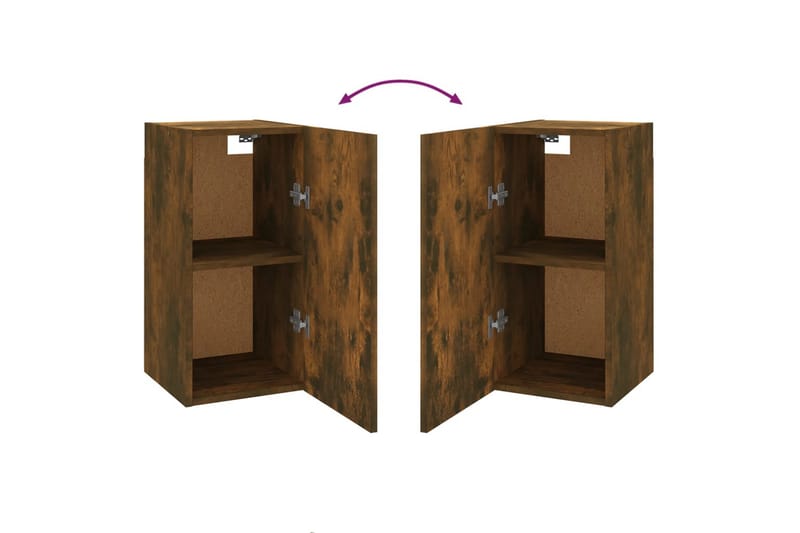 beBasic TV-benker 2 stk røkt eik 30,5x30x60 cm konstruert tre - Brun - Møbler - Mediamøbel & tv møbel - TV-benk & mediabenk