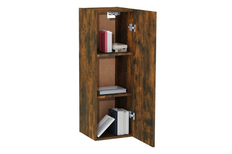 beBasic TV-benker 2 stk røkt eik 30,5x30x90 cm konstruert tre - Brun - Møbler - Mediamøbel & tv møbel - TV-benk & mediabenk