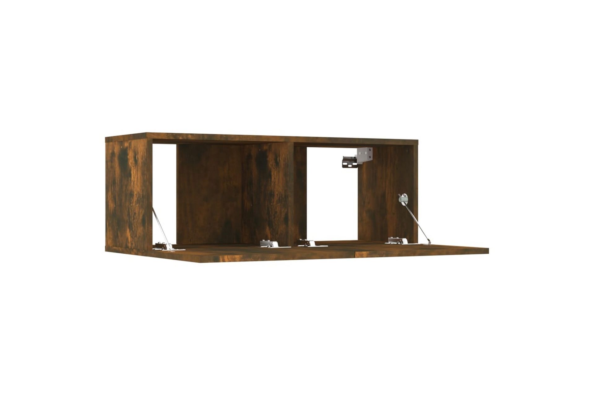 beBasic TV-benker 2 stk røkt eik 80x30x30 cm konstruert tre - Brun - Møbler - Mediamøbel & tv møbel - TV-benk & mediabenk
