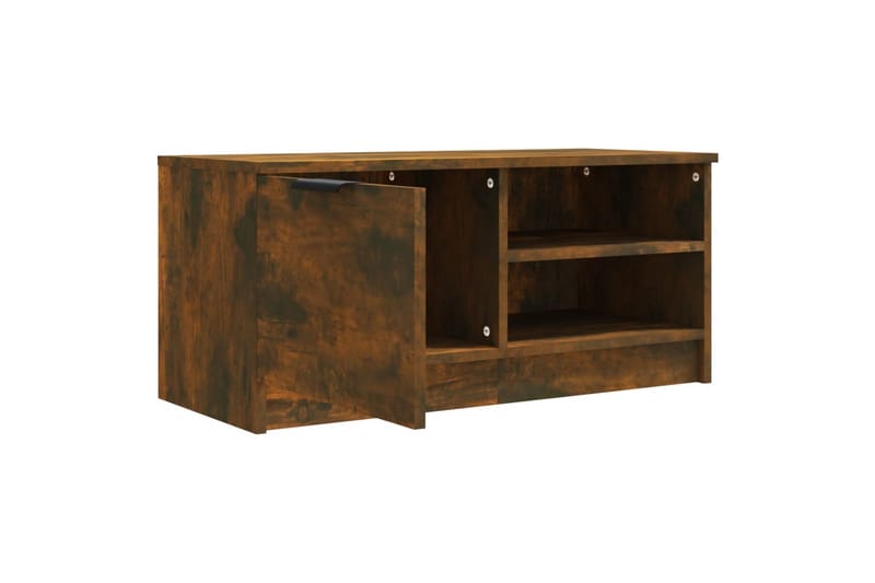 beBasic TV-benker 2 stk røkt eik 80x35x36,5 cm konstruert tre - Brun - Møbler - Mediamøbel & tv møbel - TV-benk & mediabenk