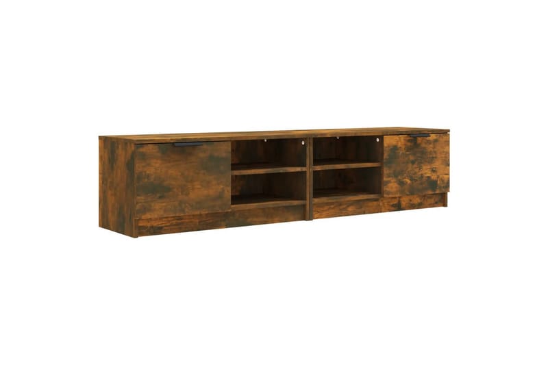 beBasic TV-benker 2 stk røkt eik 80x35x36,5 cm konstruert tre - Brun - Møbler - Mediamøbel & tv møbel - TV-benk & mediabenk