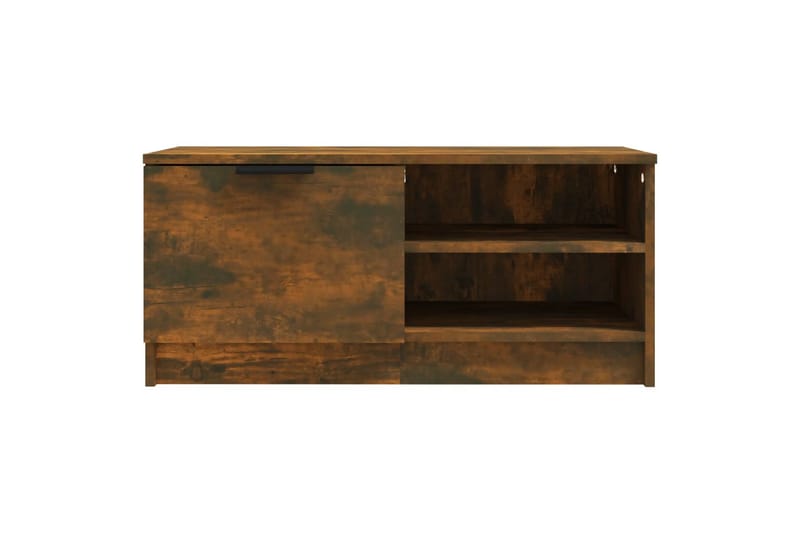 beBasic TV-benker 2 stk røkt eik 80x35x36,5 cm konstruert tre - Brun - Møbler - Mediamøbel & tv møbel - TV-benk & mediabenk