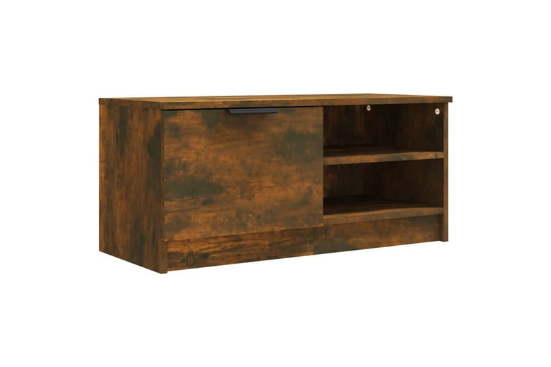 beBasic TV-benker 2 stk røkt eik 80x35x36,5 cm konstruert tre - Brun - Møbler - Mediamøbel & tv møbel - TV-benk & mediabenk