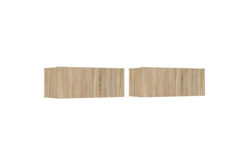 beBasic TV-benker 2 stk sonoma eik 80x30x30 cm konstruert tre - Brun - Møbler - Mediamøbel & tv møbel - TV-benk & mediabenk
