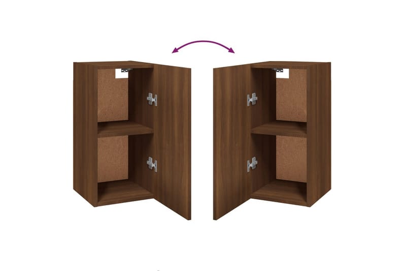 beBasic TV-benker 7 stk brun eik 30,5x30x60 cm konstruert tre - Brun - Møbler - Mediamøbel & tv møbel - TV-benk & mediabenk