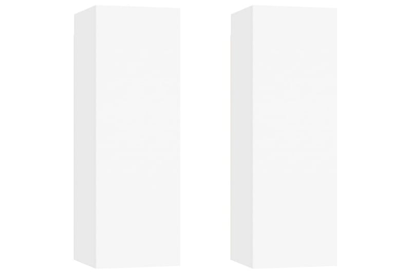 beBasic TV-benksett 6 deler hvit konstruert tre - Hvit - TV-benk & mediabenk