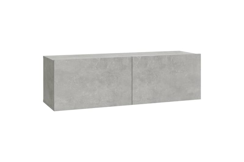 beBasic Vegghengte TV-benker 2 stk betonggrå 100x30x30cm konstruert tre - GrÃ¥ - Møbler - Mediamøbel & tv møbel - TV-benk & mediabenk