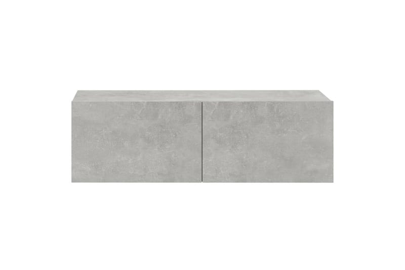 beBasic Vegghengte TV-benker 2 stk betonggrå 100x30x30cm konstruert tre - GrÃ¥ - TV-benk & mediabenk