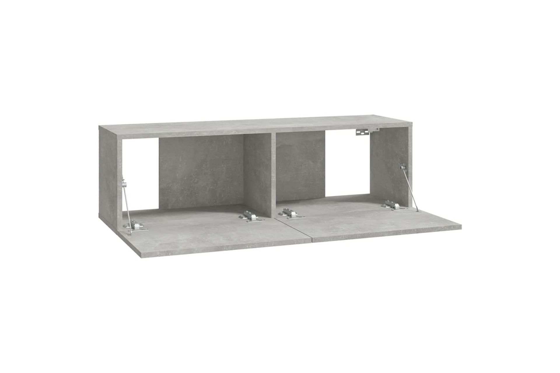 beBasic Vegghengte TV-benker 2 stk betonggrå 100x30x30cm konstruert tre - GrÃ¥ - Møbler - Mediamøbel & tv møbel - TV-benk & mediabenk