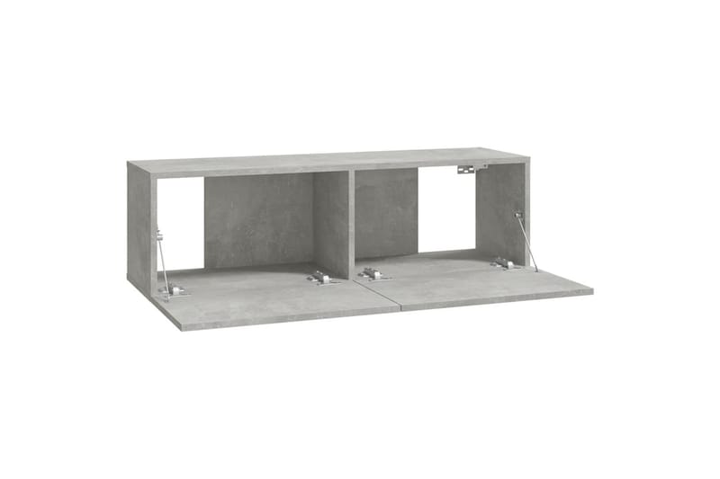 beBasic Vegghengte TV-benker 2 stk betonggrå 100x30x30cm konstruert tre - GrÃ¥ - Møbler - Mediamøbel & tv møbel - TV-benk & mediabenk