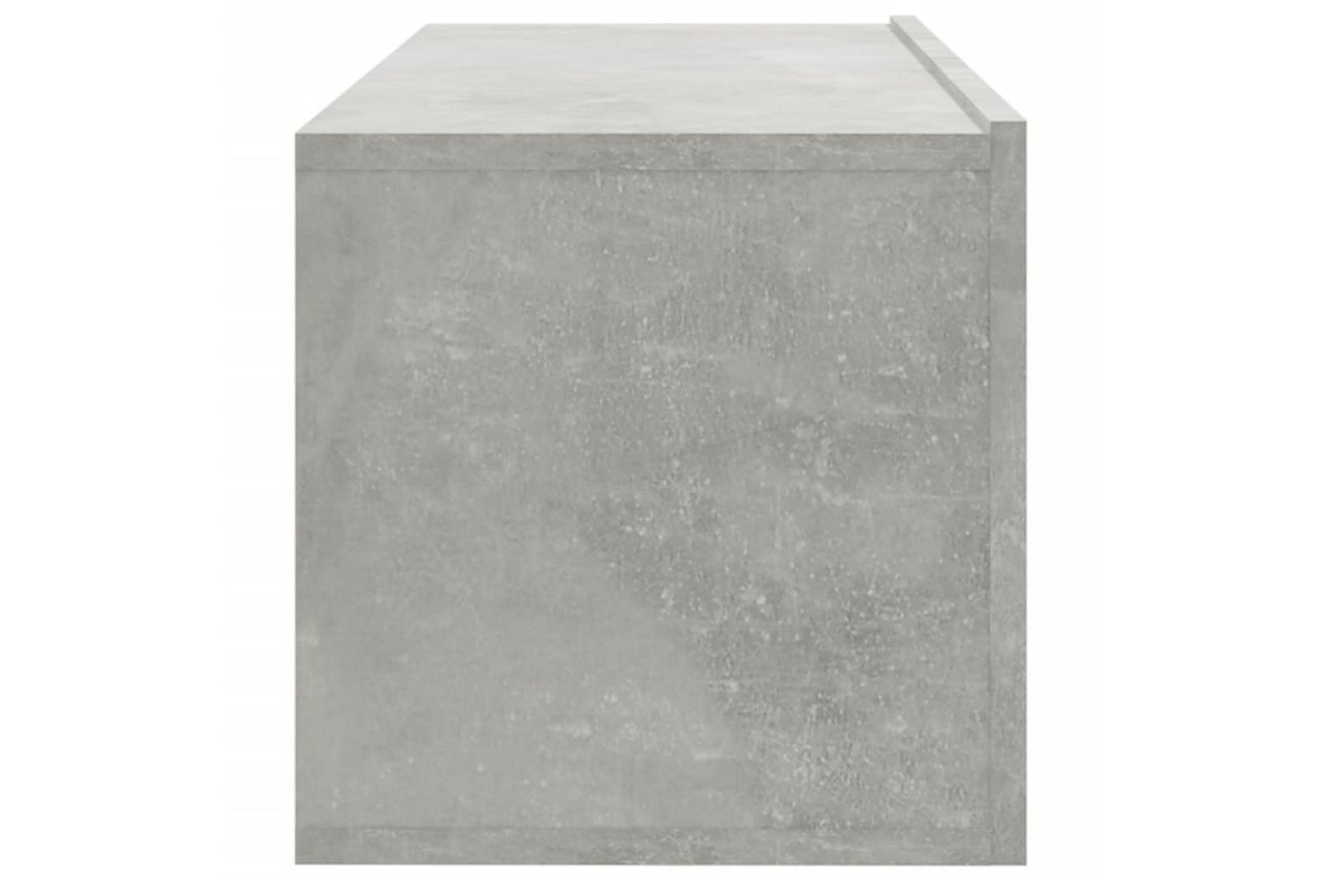 beBasic Vegghengte TV-benker 2 stk betonggrå 100x30x30cm konstruert tre - GrÃ¥ - Møbler - Mediamøbel & tv møbel - TV-benk & mediabenk