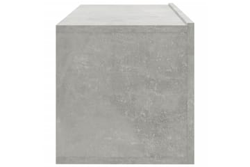 beBasic Vegghengte TV-benker 2 stk betonggrå 100x30x30cm konstruert tre - GrÃ¥ - Møbler - Mediamøbel & tv møbel - TV-benk & mediabenk