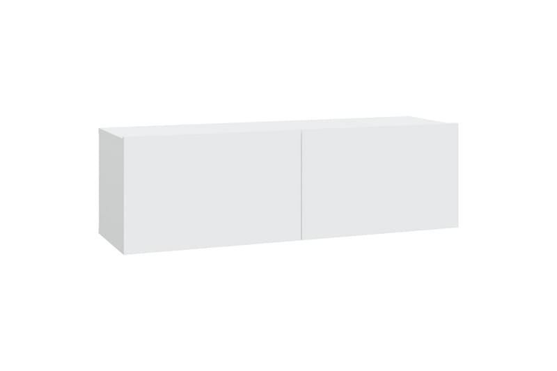 beBasic Vegghengte TV-benker 2 stk hvit 100x30x30 cm konstruert tre - Hvit - Møbler - Mediamøbel & tv møbel - TV-benk & mediabenk