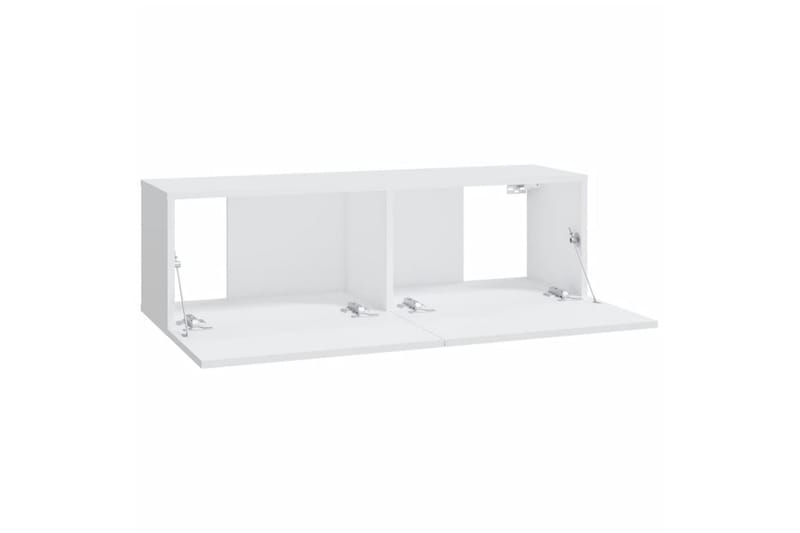 beBasic Vegghengte TV-benker 2 stk hvit 100x30x30 cm konstruert tre - Hvit - TV-benk & mediabenk