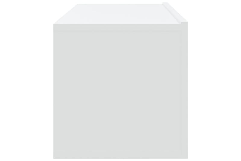 beBasic Vegghengte TV-benker 2 stk hvit 100x30x30 cm konstruert tre - Hvit - Møbler - Mediamøbel & tv møbel - TV-benk & mediabenk