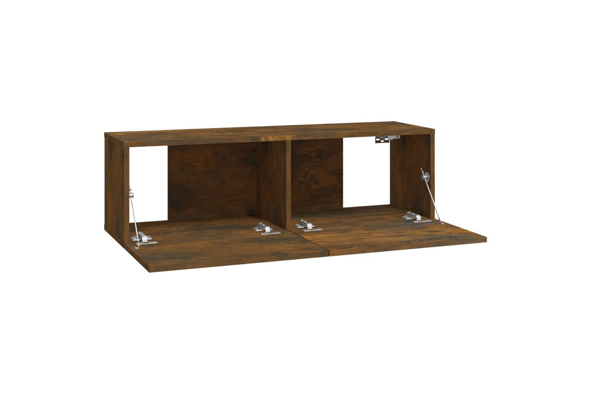 beBasic Vegghengte TV-benker 2 stk røkt eik 100x30x30 cm konstruert tre - Brun - Møbler - Mediamøbel & tv møbel - TV-benk & mediabenk