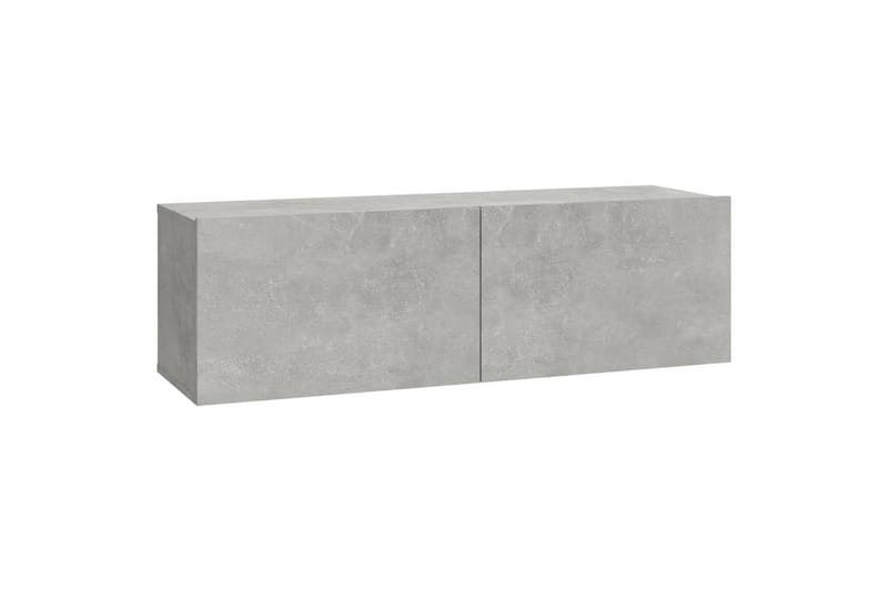 beBasic Vegghengte TV-benker 4 stk betonggrå 100x30x30 cm - GrÃ¥ - Møbler - Mediamøbel & tv møbel - TV-benk & mediabenk