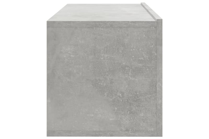 beBasic Vegghengte TV-benker 4 stk betonggrå 100x30x30 cm - GrÃ¥ - Møbler - Mediamøbel & tv møbel - TV-benk & mediabenk