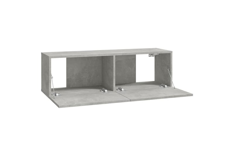 beBasic Vegghengte TV-benker 4 stk betonggrå 100x30x30 cm - GrÃ¥ - Møbler - Mediamøbel & tv møbel - TV-benk & mediabenk