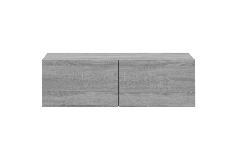beBasic Vegghengte TV-benker 4 stk grå sonoma 100x30x30 cm - GrÃ¥ - Møbler - Mediamøbel & tv møbel - TV-benk & mediabenk