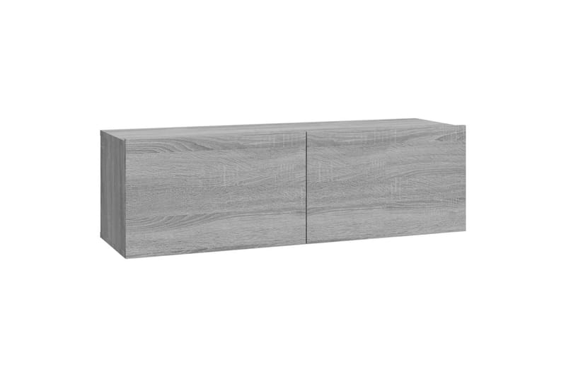 beBasic Vegghengte TV-benker 4 stk grå sonoma 100x30x30 cm - GrÃ¥ - Møbler - Mediamøbel & tv møbel - TV-benk & mediabenk