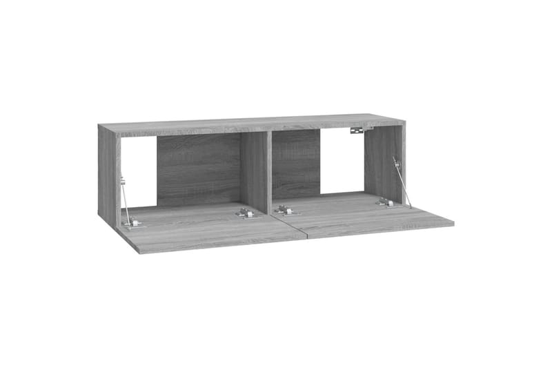 beBasic Vegghengte TV-benker 4 stk grå sonoma 100x30x30 cm - GrÃ¥ - Møbler - Mediamøbel & tv møbel - TV-benk & mediabenk