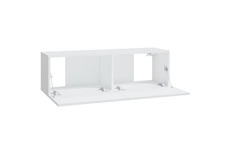 beBasic Vegghengte TV-benker 4 stk hvit 100x30x30 cm - Hvit - Møbler - Mediamøbel & tv møbel - TV-benk & mediabenk