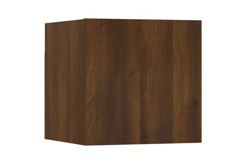 beBasic Vegghengte TV-benker 8 stk brun eik 30,5x30x30 cm - Brun - Møbler - Mediamøbel & tv møbel - TV-benk & mediabenk