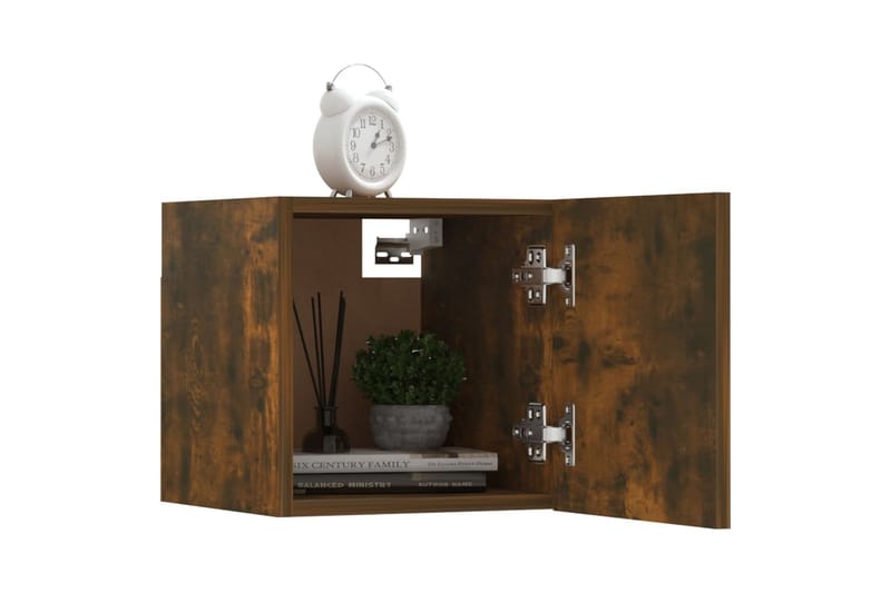 beBasic Vegghengte TV-benker 8 stk røkt eik 30,5x30x30 cm - Brun - Møbler - Mediamøbel & tv møbel - TV-benk & mediabenk