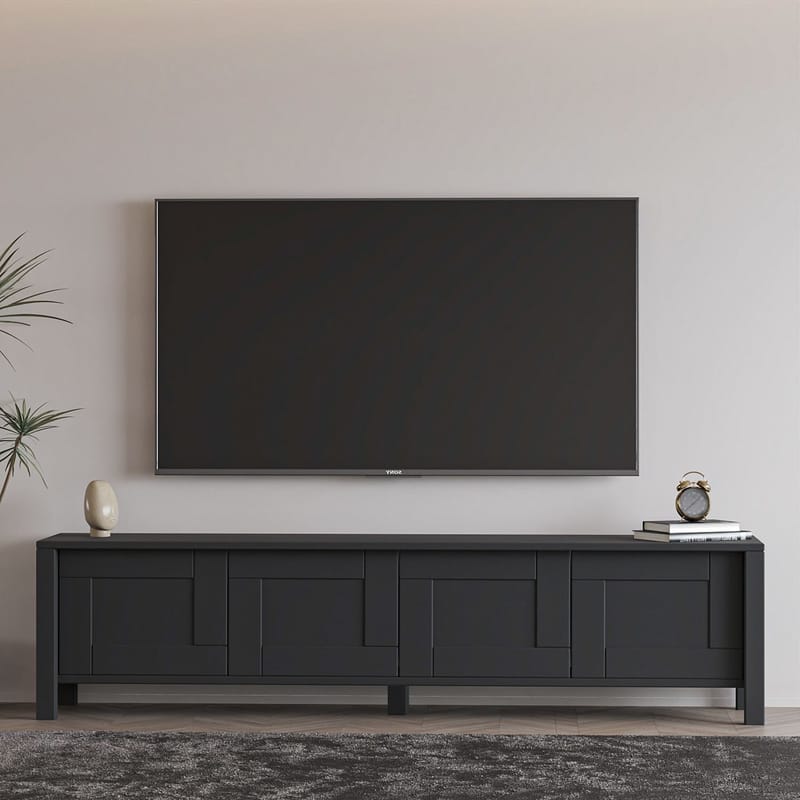 Belor TV-benk 160x45x35 cm - Antrasitt - Møbler - Mediamøbel & tv møbel - TV-benk & mediabenk