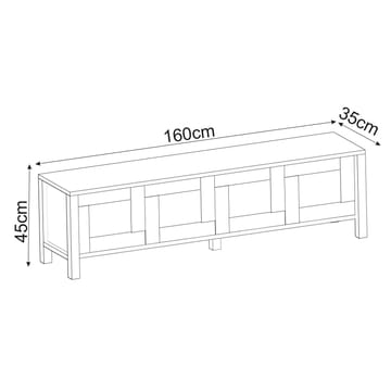 Belor TV-benk 160x45x35 cm - Hvit - Møbler - Mediamøbel & tv møbel - TV-benk & mediabenk
