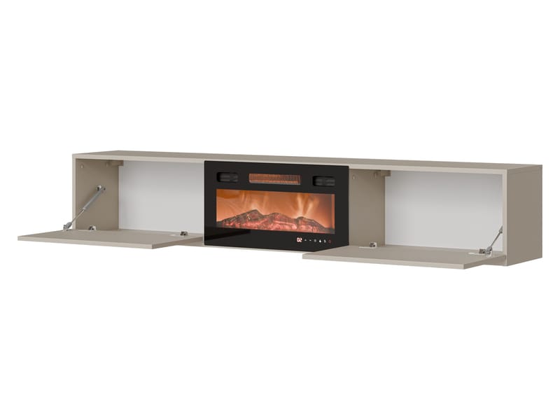 Berik TV-benk 180 cm - beige og svart - Møbler - Mediamøbel & tv møbel - TV-benk & mediabenk